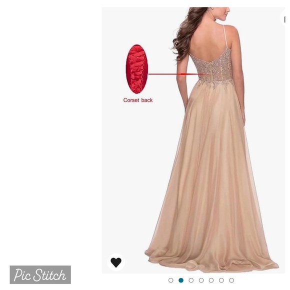 New Prom dress long formal dress wine red corset & lace top chiffon tulle skirt. - Picture 3 of 10